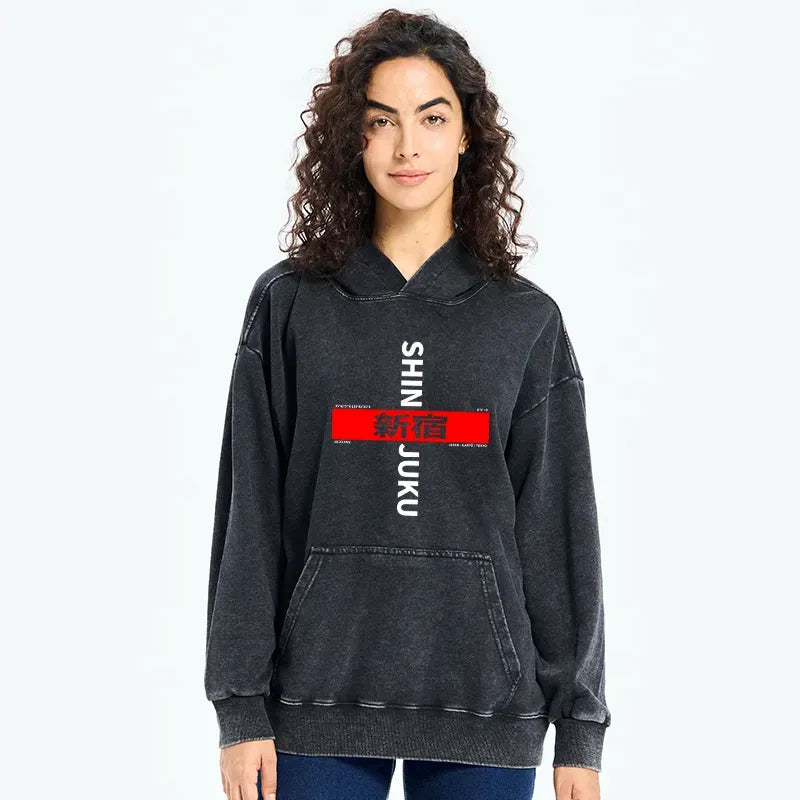 Kyoto-Lion Shinjuku Prefecture Japan Washed Hoodie