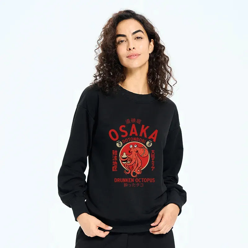 Japanese Octopus Sweatshirt for Daily Wear