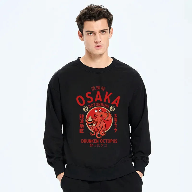 Japanese Octopus Sweatshirt for Daily Wear