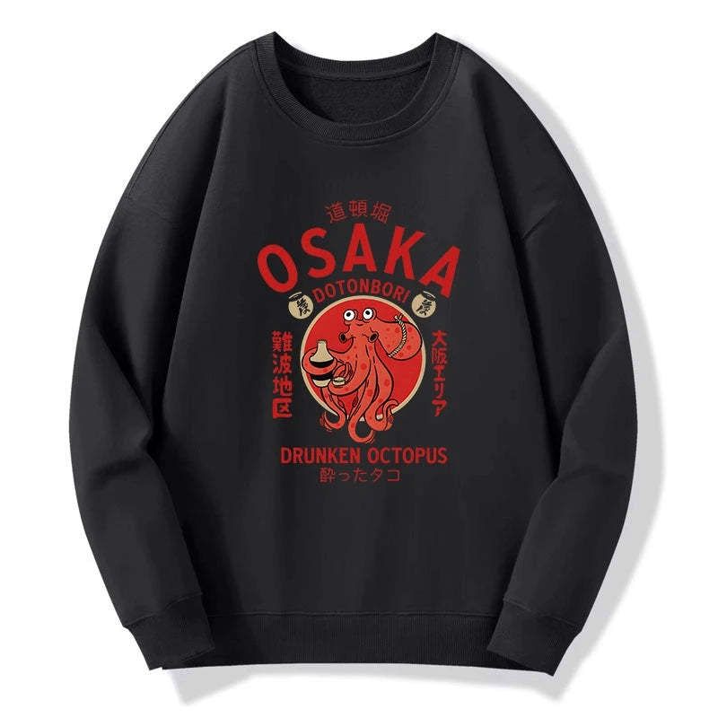 Japanese Octopus Sweatshirt for Daily Wear