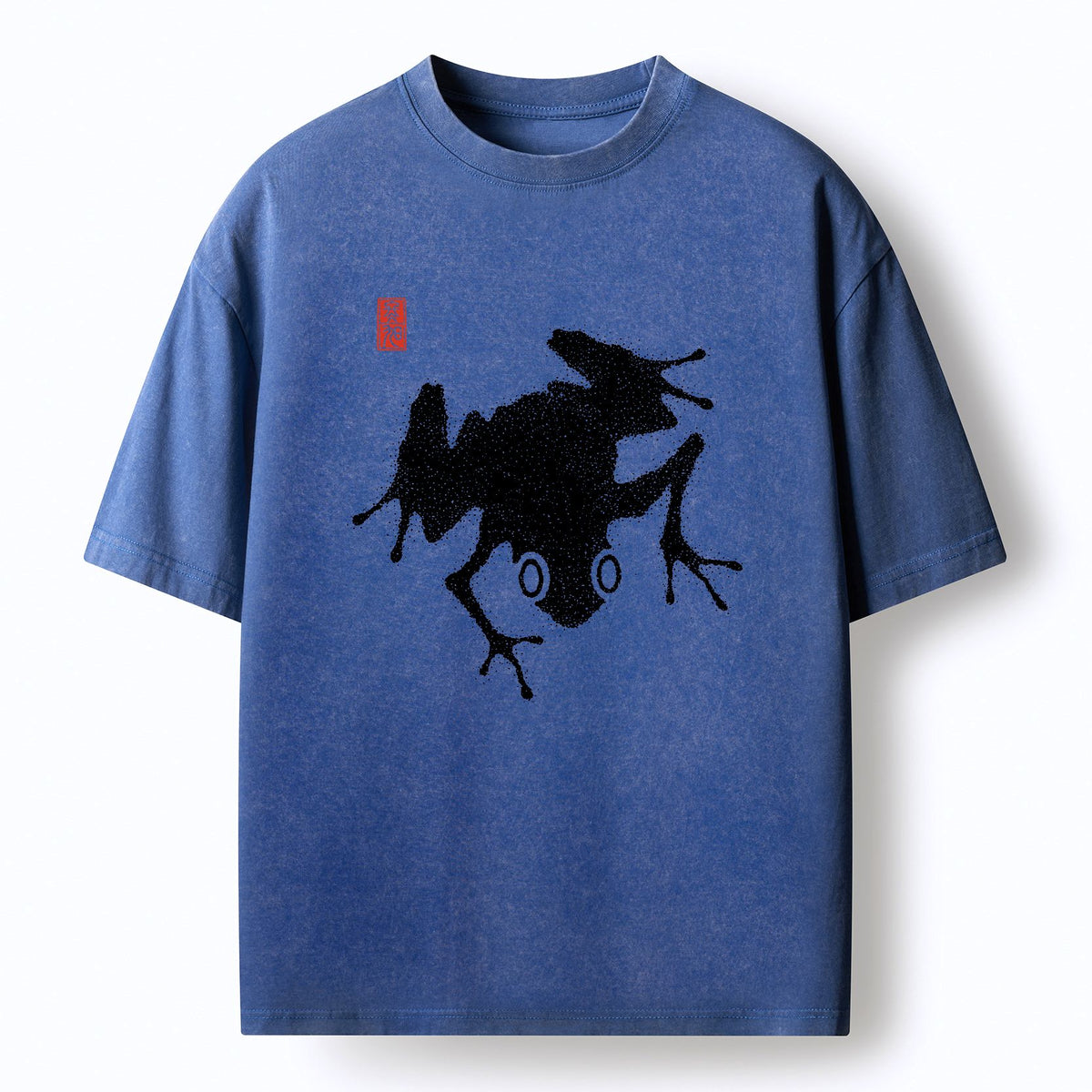 Japanese Washed Frog T-Shirt for Daily Wear