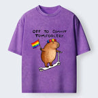 Best Seller Washed Capybara Scooter Tee