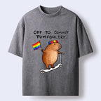Best Seller Washed Capybara Scooter Tee
