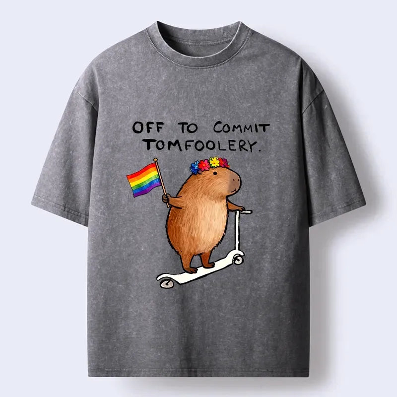 Best Seller Washed Capybara Scooter Tee