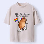 Kyoto-Lion Funny Capybara Scooter T-Shirt