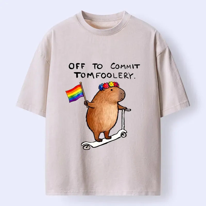 Kyoto-Lion Funny Capybara Scooter T-Shirt