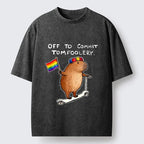 Kyoto-Lion Funny Capybara Scooter T-Shirt