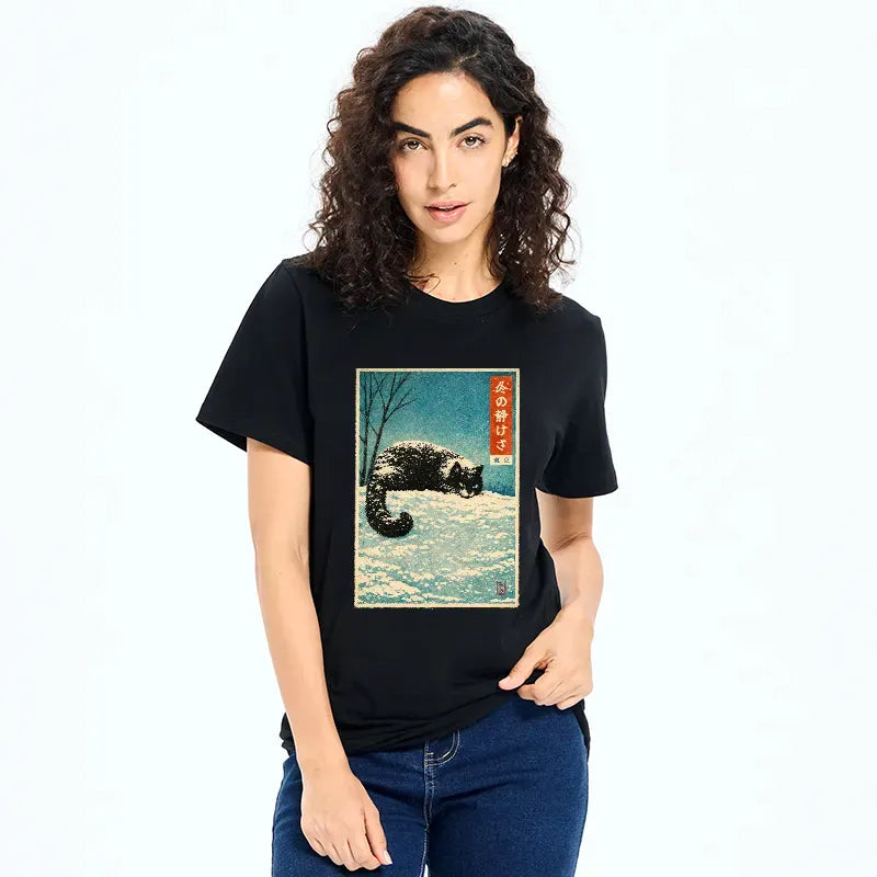 Unisex Cotton Cat Shirt for Everyday Wear