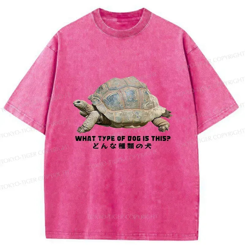 japanese washed dog t-shirt for streetwear