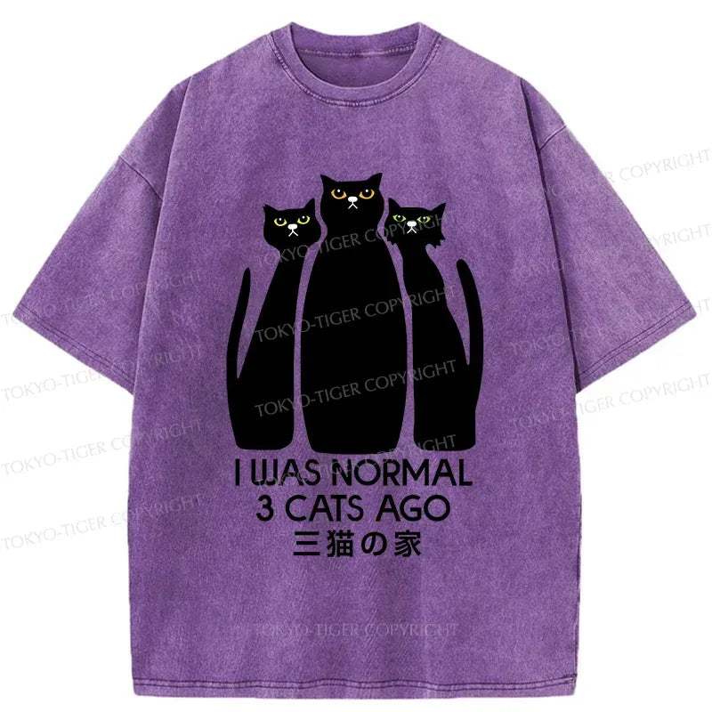 Japanese vintage cat t-shirt for daily wear