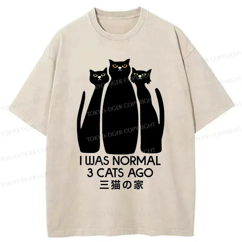 Japanese vintage cat t-shirt for daily wear