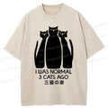 Japanese vintage cat t-shirt for daily wear