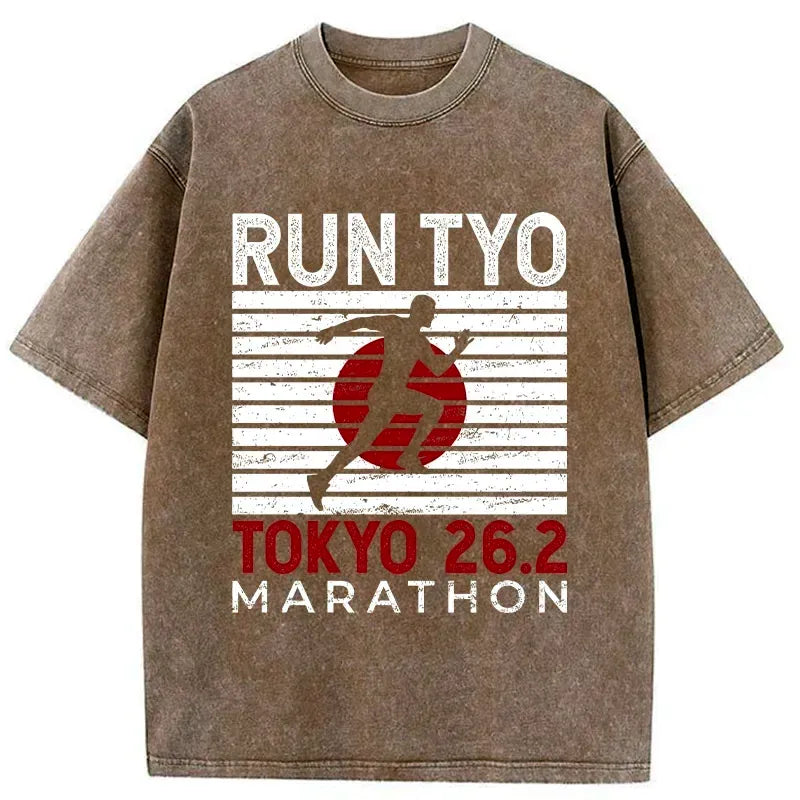 Kyoto-Lion Tokyo Marathon Washed T-Shirt