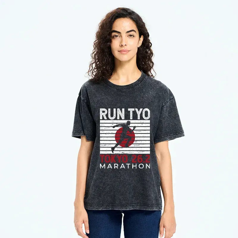 Kyoto-Lion Tokyo Marathon Washed T-Shirt