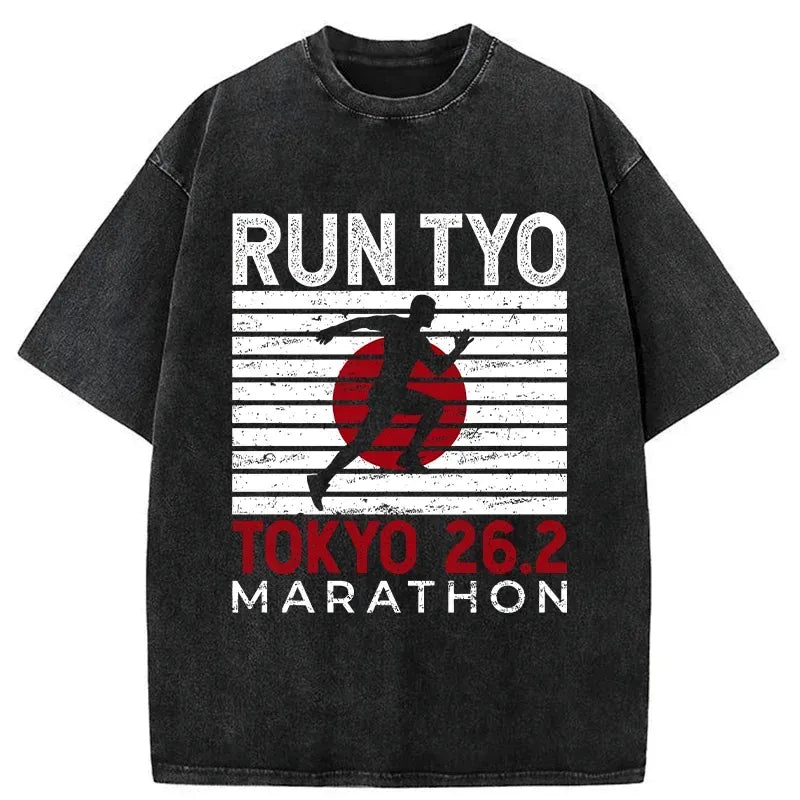 Kyoto-Lion Tokyo Marathon Washed T-Shirt