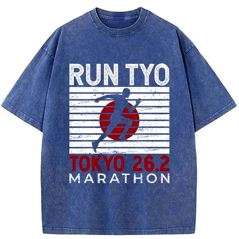 Kyoto-Lion Tokyo Marathon Washed T-Shirt