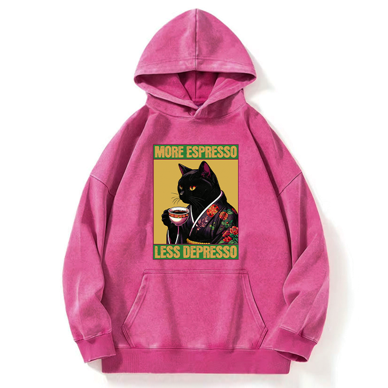 Kyoto-Lion Up Caffeine Down Depression Washed Hoodie