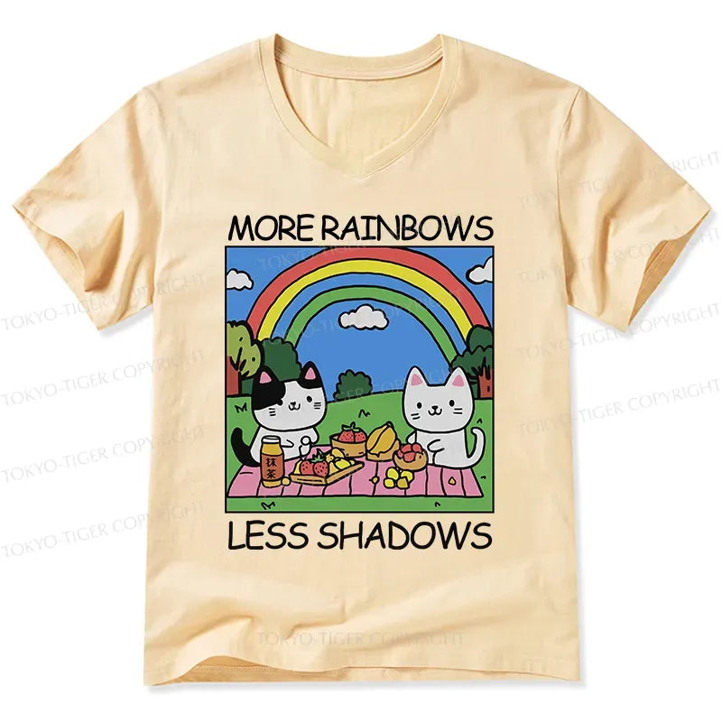 Kyoto-Lion More Rainbows Less Shadows V-Neck Classic T-Shirt