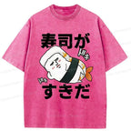 Japanese sushi meme t-shirt for daily wear