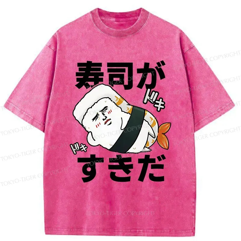 Japanese sushi meme t-shirt for daily wear