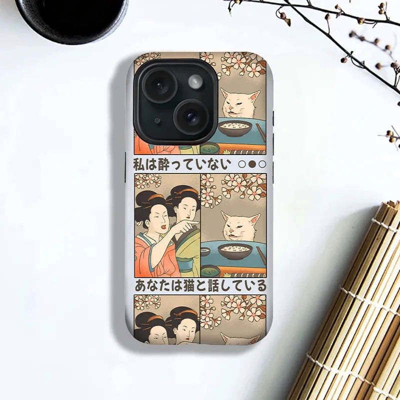 Best Seller Woman Shouting at Cat Case for iPhone