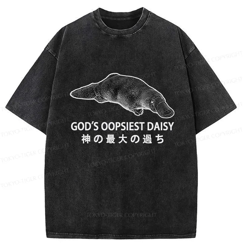 Kyoto-Lion God's Oopsiest Daisy Washed T-Shirt