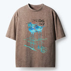 Japanese Watercolor Herons T-Shirt for Daily Wear