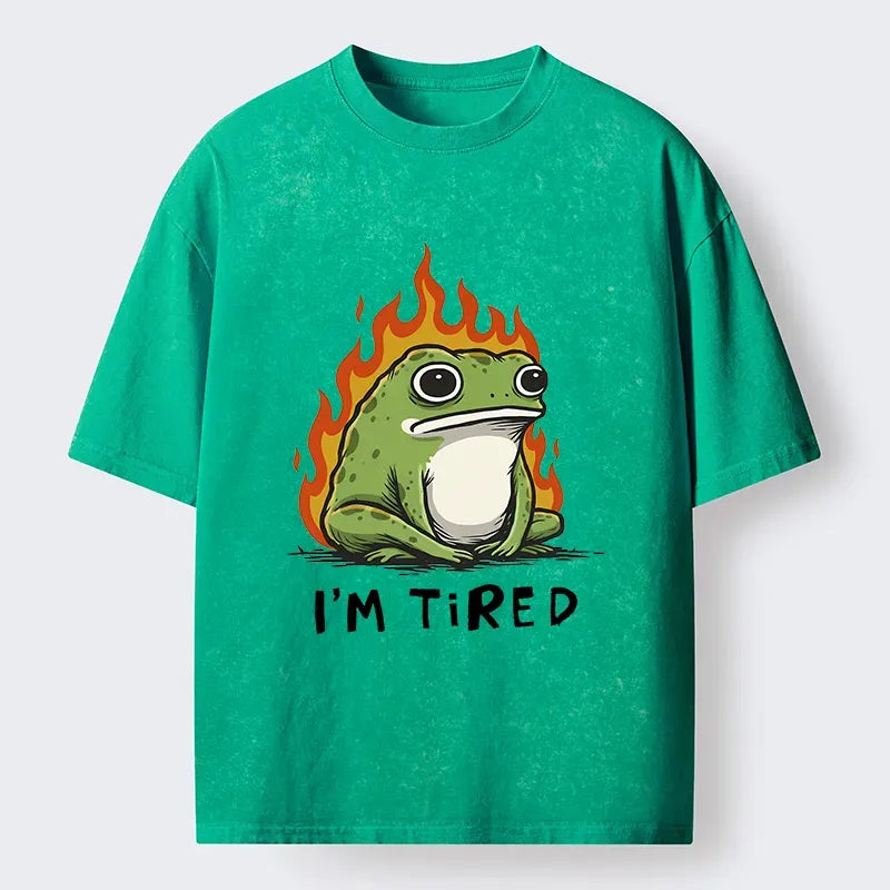 Japan Washed Frog T-Shirt for Summer