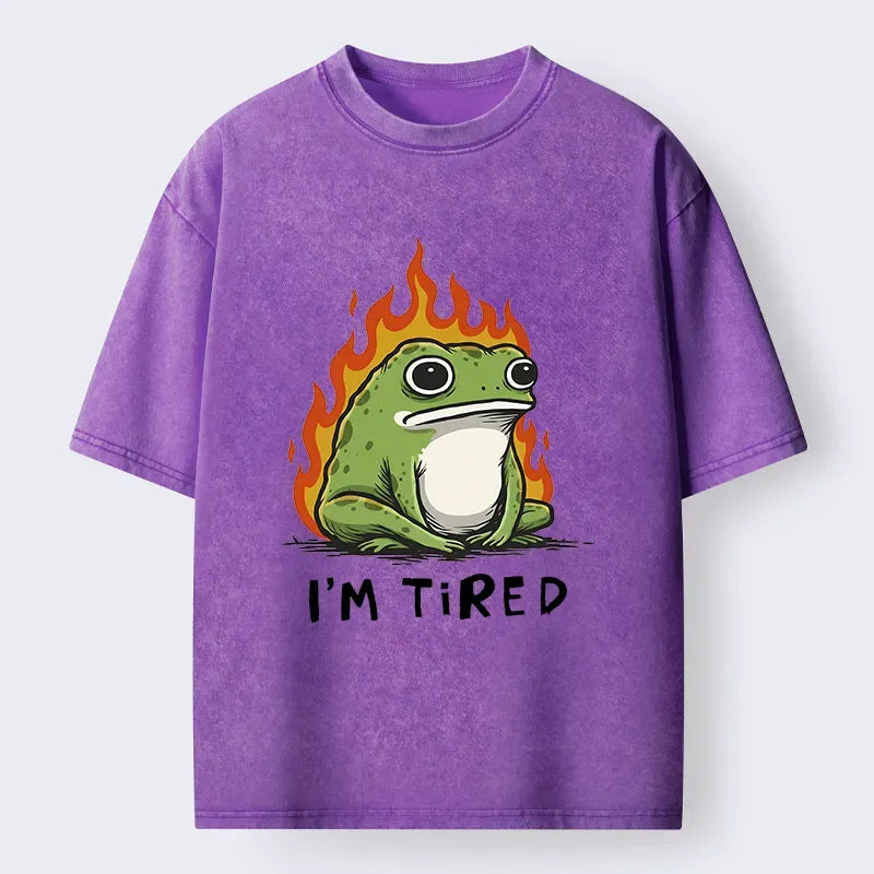 Japan Washed Frog T-Shirt for Summer
