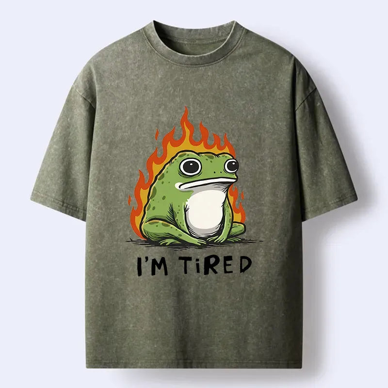 Japan Washed Frog T-Shirt for Summer