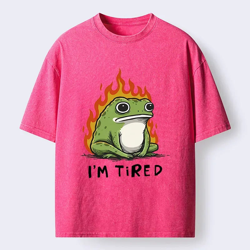 Kyoto-Lion Tired Frog Japan Washed T-Shirt