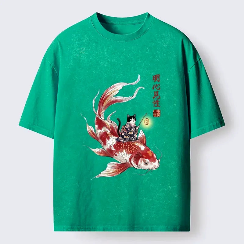 Vintage Washed T-Shirt for Japanese Streetwear