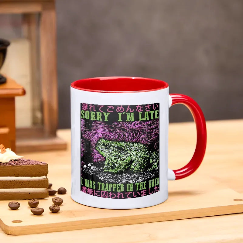 japanese vintage frog ceramic mug