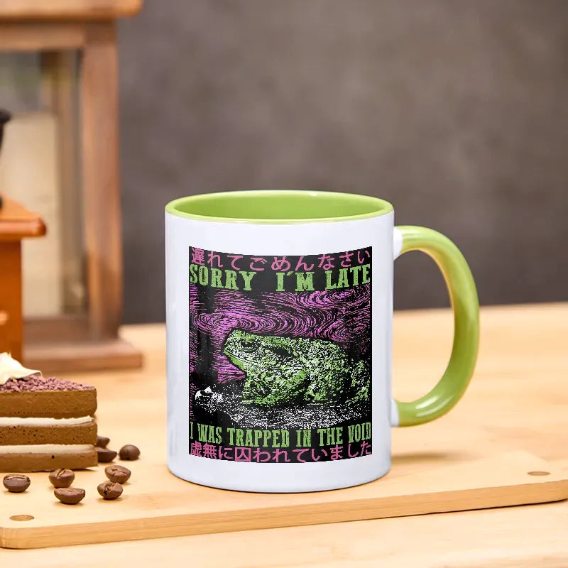 kyoto lion frogs trapped in the void mug