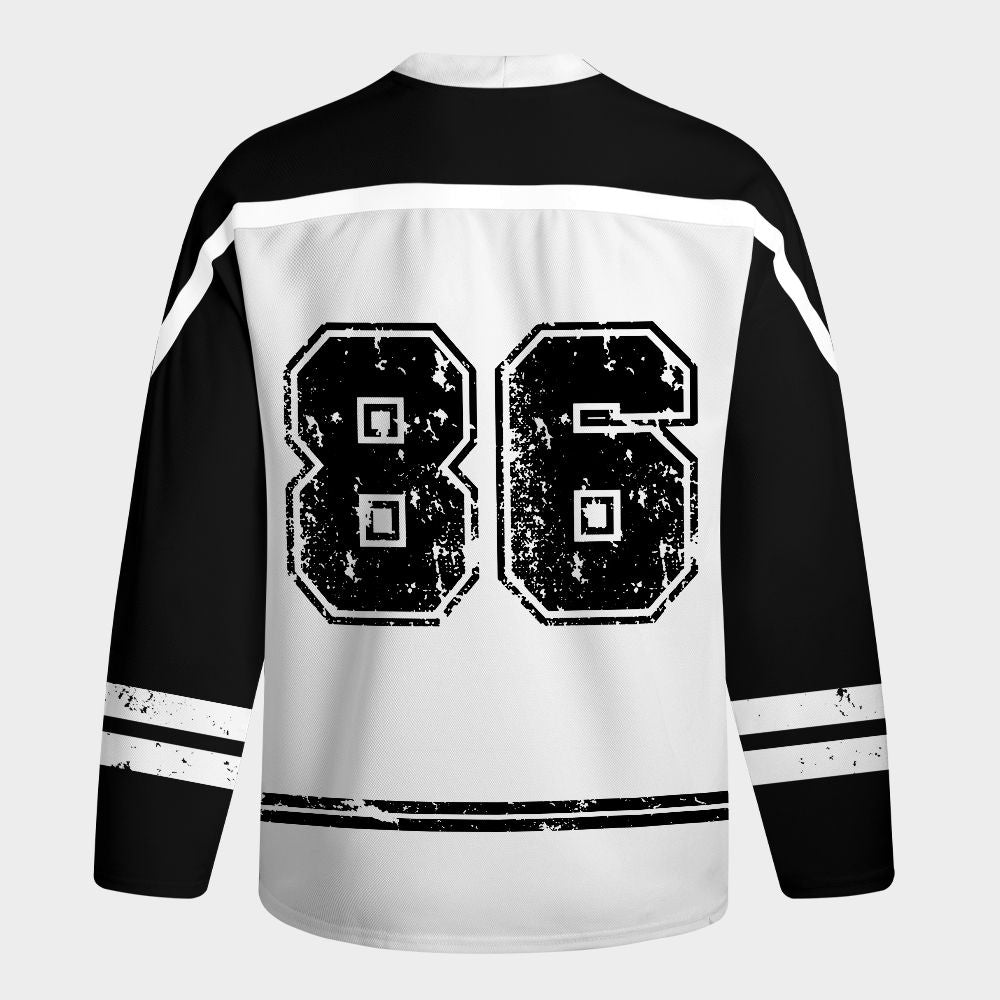 Kyoto-Lion Dark Humor Bunny Long-Sleeve Hockey Jersey