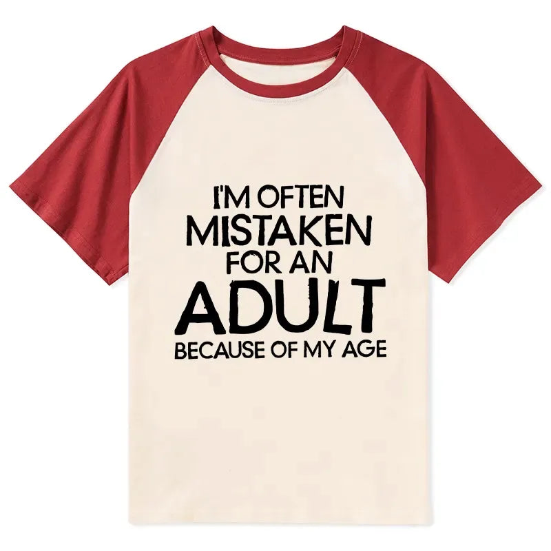 Kyoto-Lion Old In Age But Young At Heart Raglan T-shirt