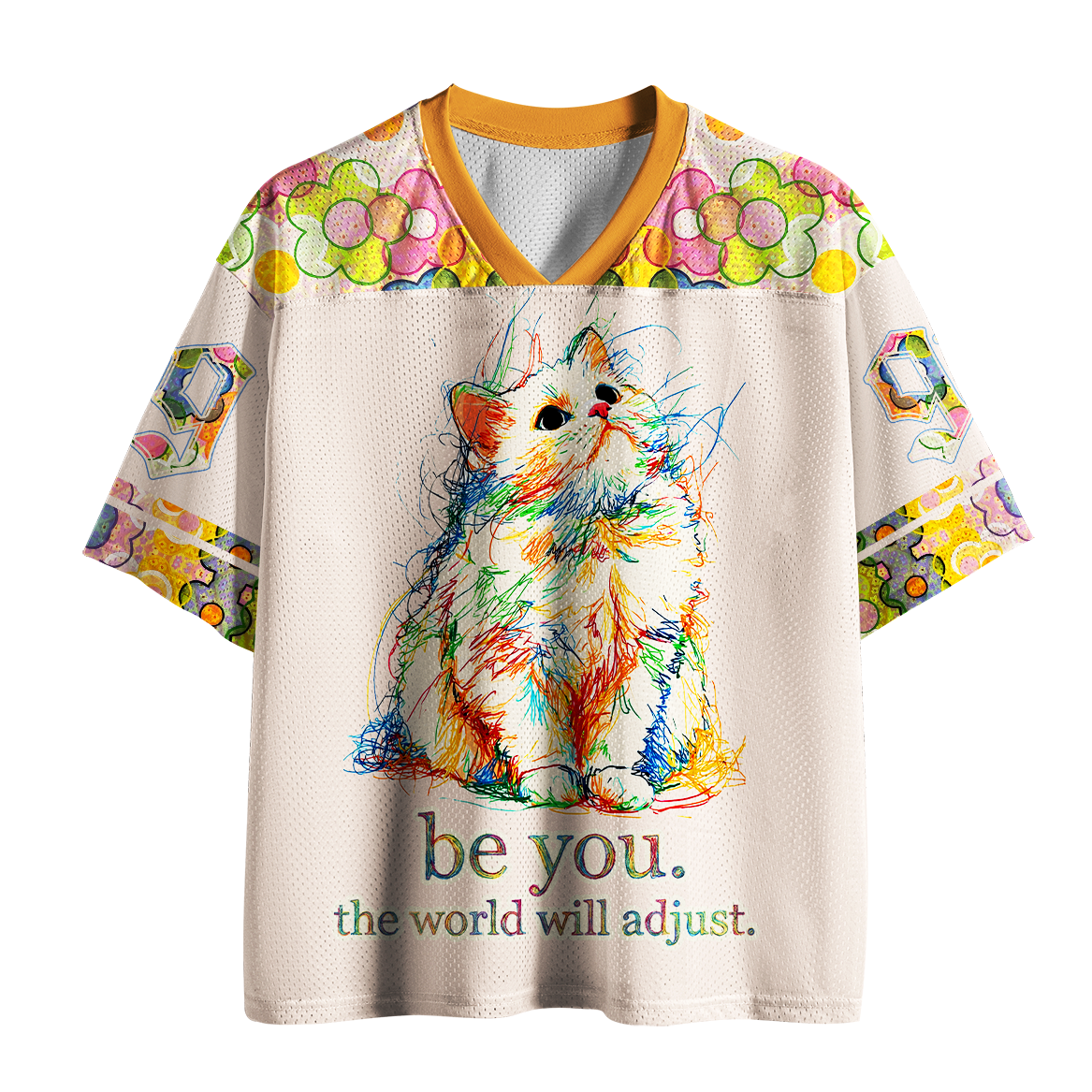 Kyoto-Lion The World Will Adjust Fluffy Cat Mesh Jersey