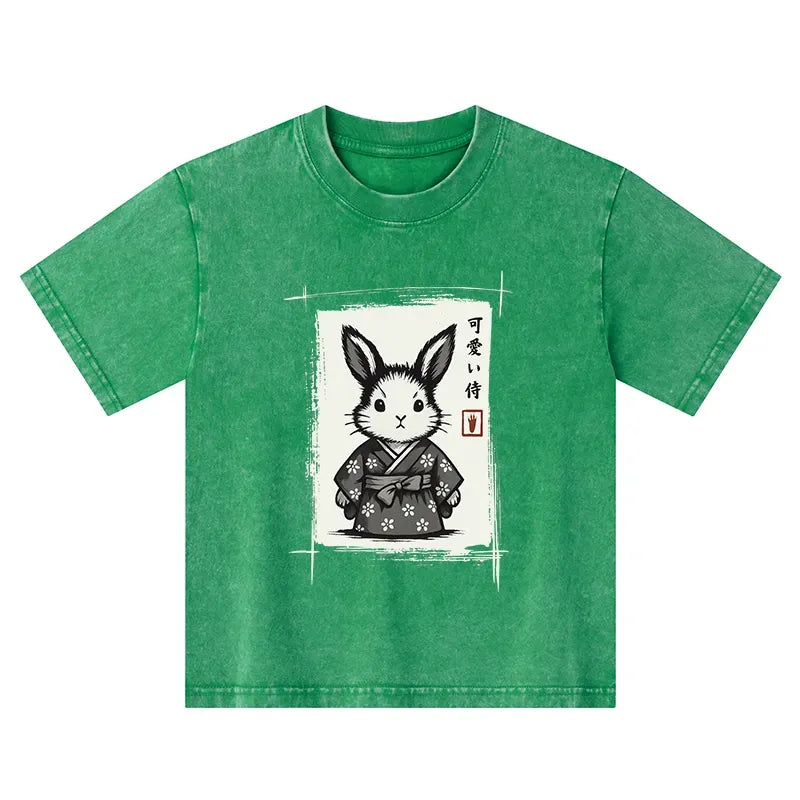 washed unisex kids t-shirt for summer
