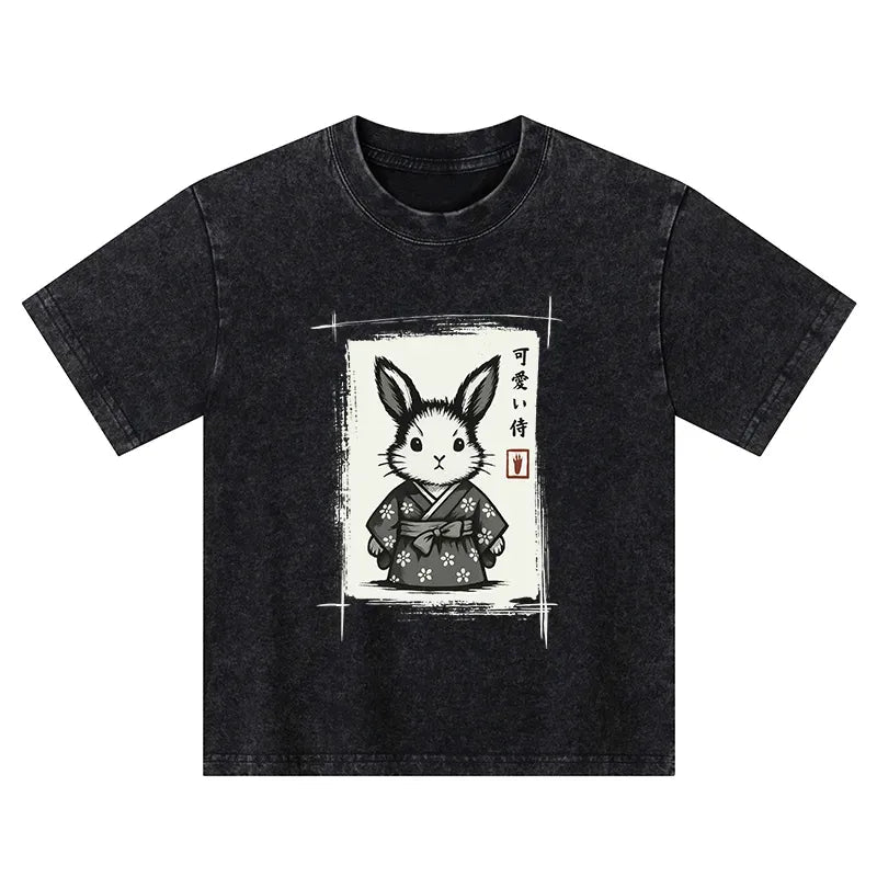 washed unisex kids t-shirt for summer