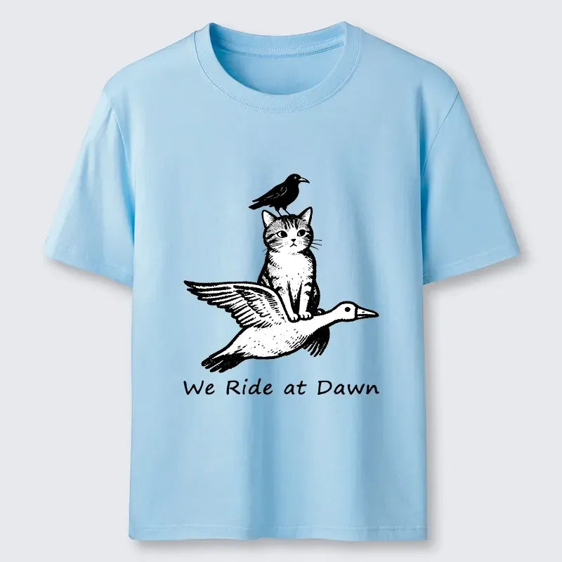 Kyoto-Lion Funny We Ride At Dawn Classic T-Shirt