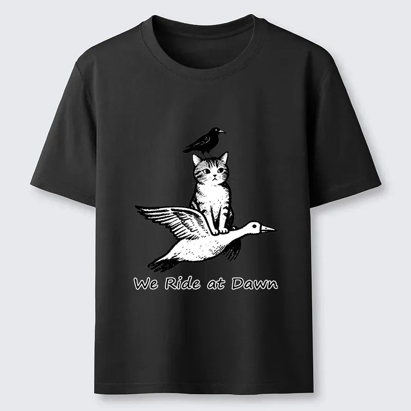 Kyoto-Lion Funny We Ride At Dawn Classic T-Shirt