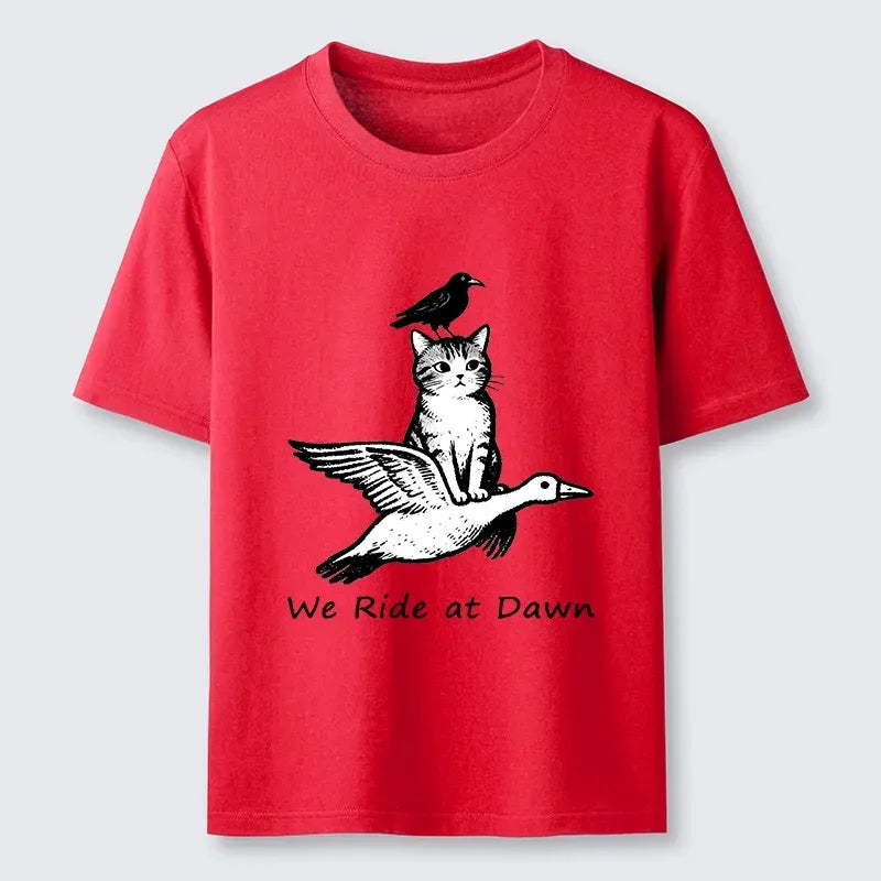 Kyoto-Lion Funny We Ride At Dawn Classic T-Shirt