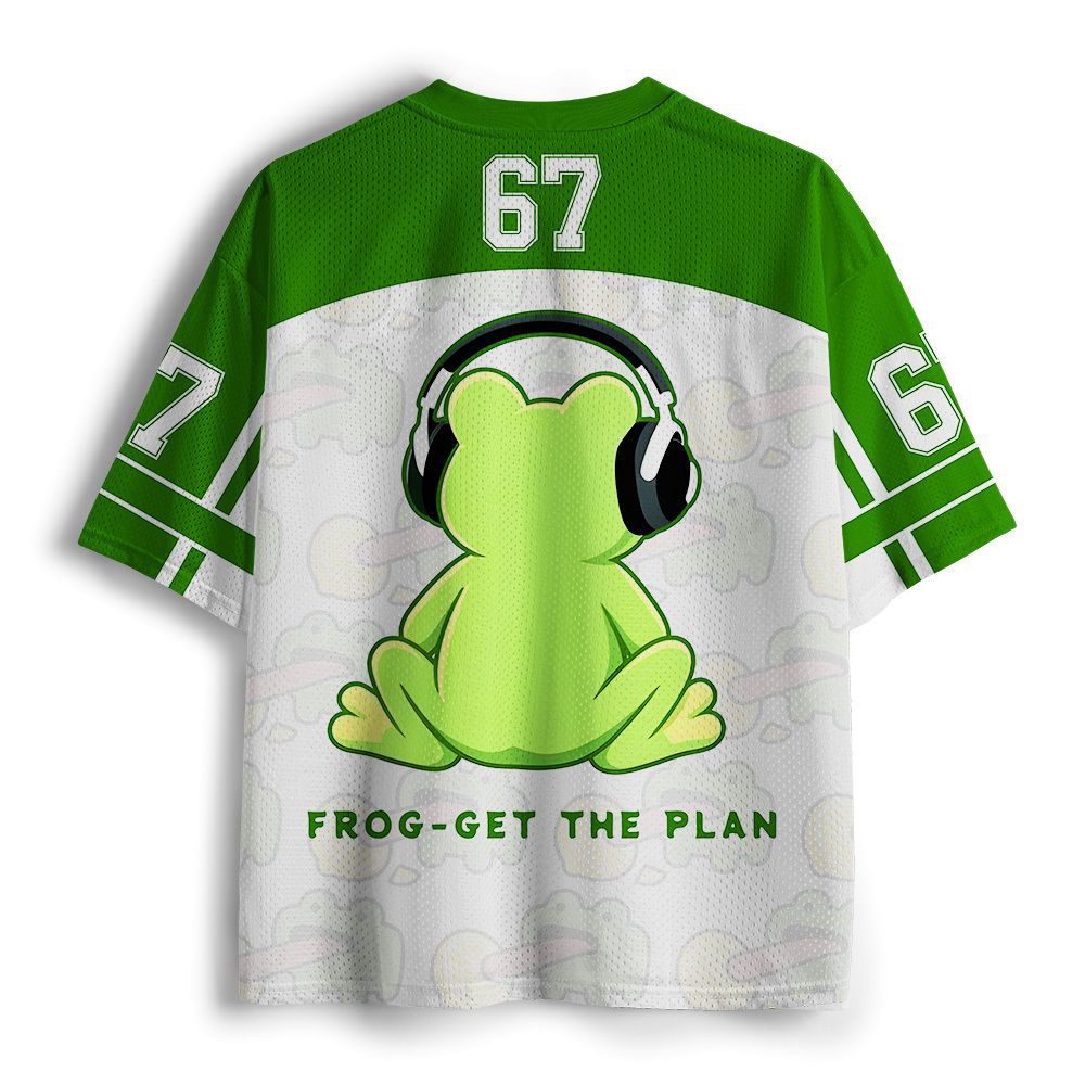 Japanese Frog Print Mesh Jersey