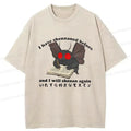 Kyoto-Lion Mothman Writing Notes Washed T-Shirt