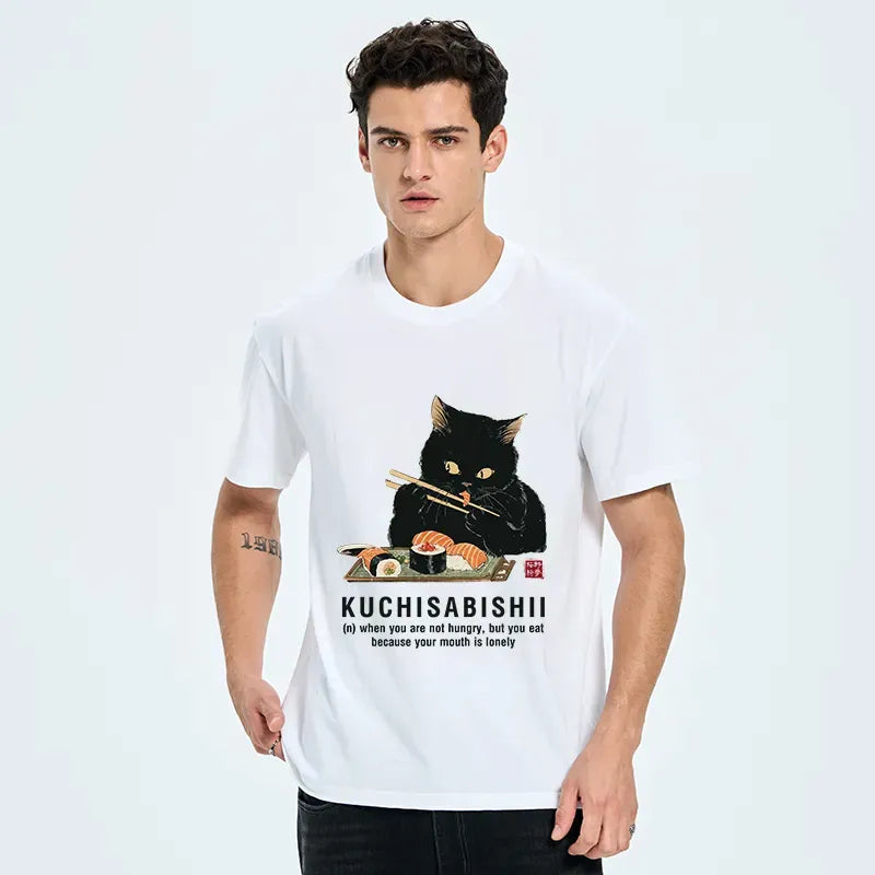 Not Hungry Just Bored Cat T-Shirt