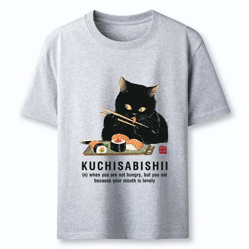 Japanese Ukiyo-e Cat Tee for Casual Wear