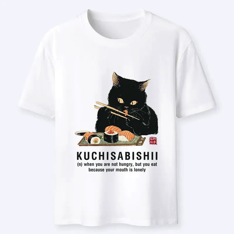 Japanese Ukiyo-e Cat Tee for Casual Wear