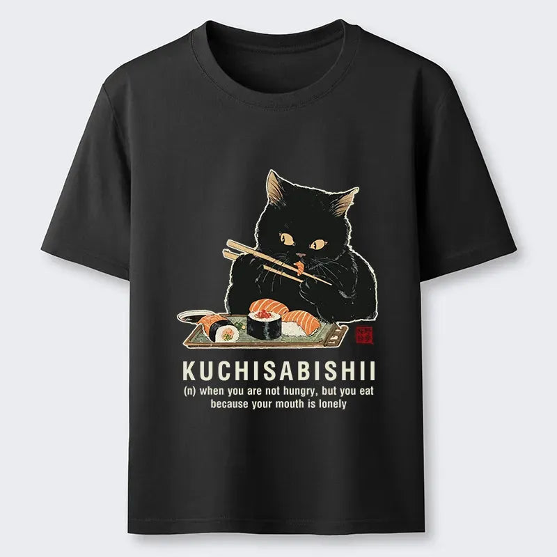 Not Hungry Just Bored Cat T-Shirt