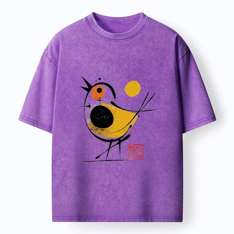 Yellow and Black Bird Vintage Tee Best Seller