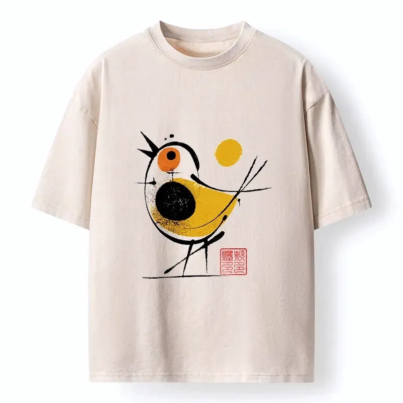 Kyoto Lion Unisex Cotton T-Shirt for Streetwear